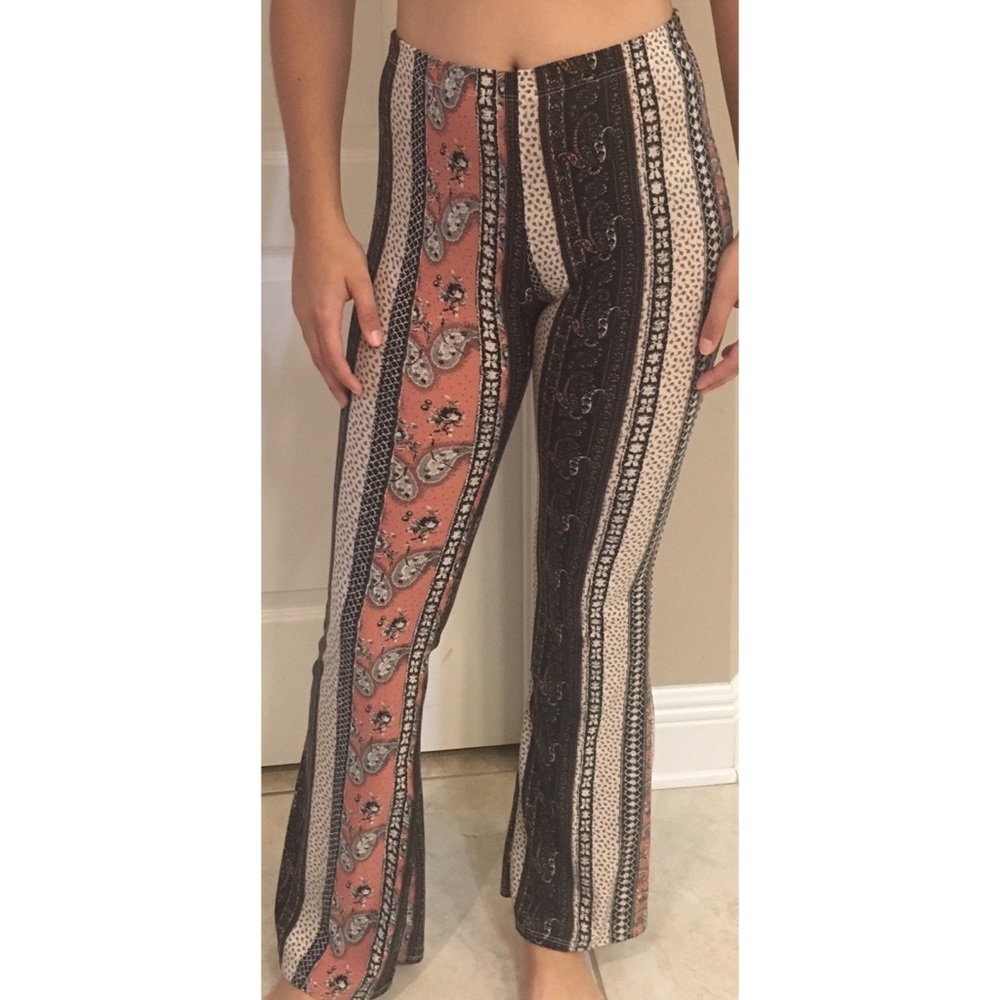 Boho wide leg tights size S